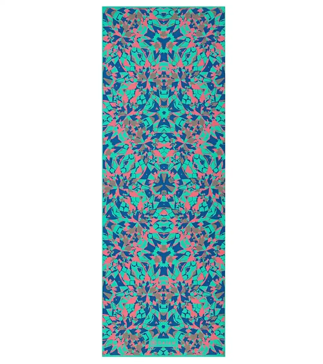 Gaiam Reversible Kaleidoscope Printed Yoga Mat 68" 6mm Extra Thick
