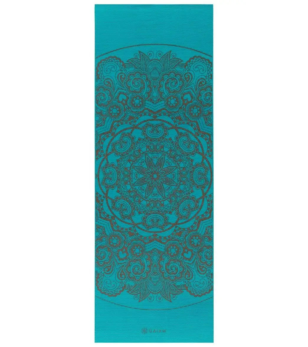 Gaiam Reversible Kaleidoscope Printed Yoga Mat 68" 6mm Extra Thick - Image 2