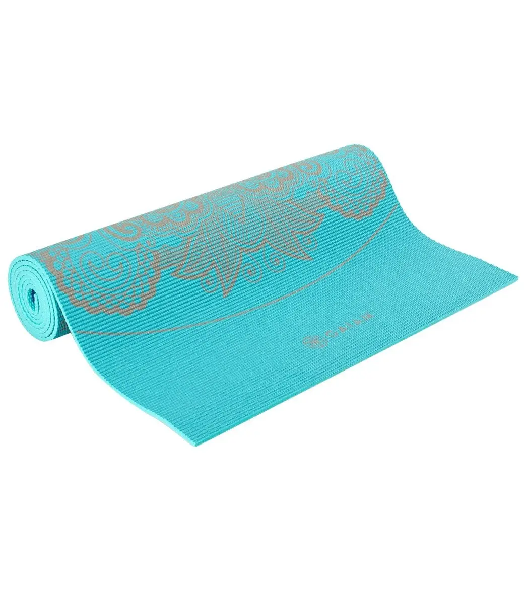 Gaiam Reversible Kaleidoscope Printed Yoga Mat 68" 6mm Extra Thick - Image 3
