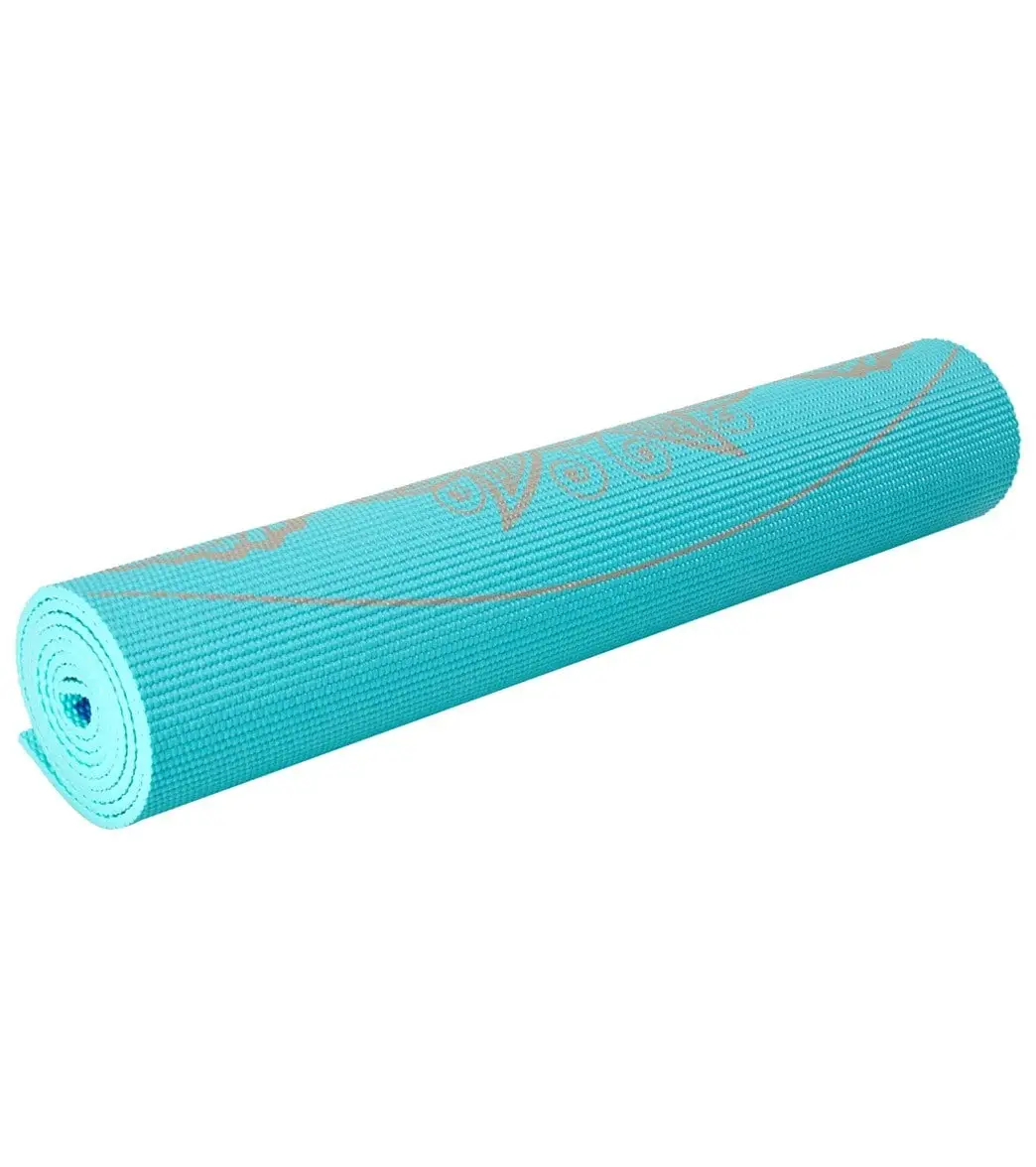 Gaiam Reversible Kaleidoscope Printed Yoga Mat 68" 6mm Extra Thick - Image 5
