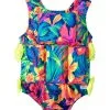 My Pool Pal Girls' Tahitian Floral Floatation Swimsuit