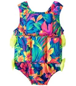 My Pool Pal Girls' Tahitian Floral Floatation Swimsuit