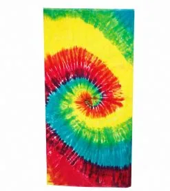 Royal Comfort Terry Velour Tie Dye Beach Towel 30" X 60"